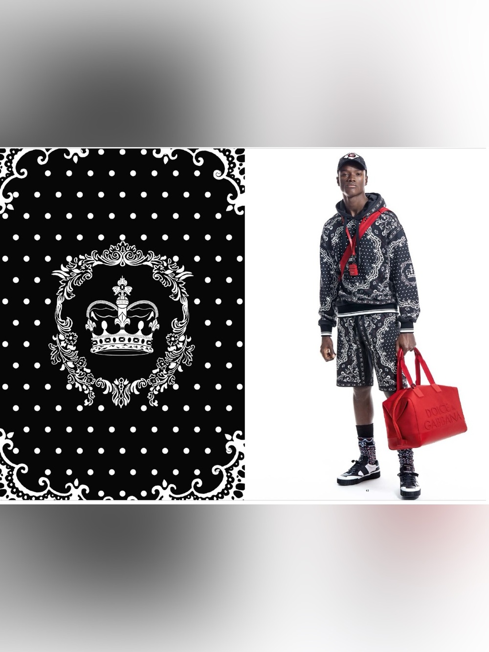 Bandana print Shorts by Dolce&Gabbana